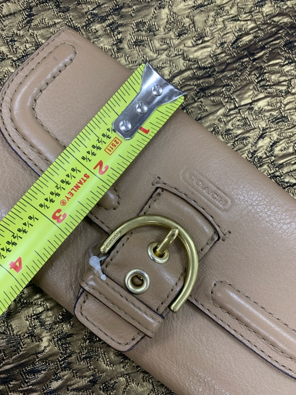 Coach Pebble Leather Buckle Wallet in Dusty Rose - Picture 7 of 8